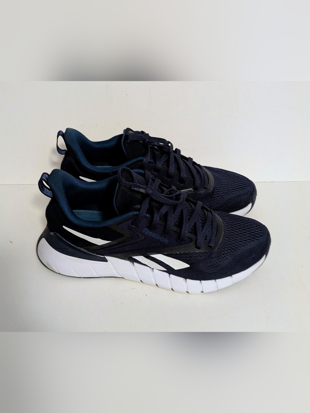 Reebok Men's NAMO Gym Athletic Running Shoes Black White Sole USA 10